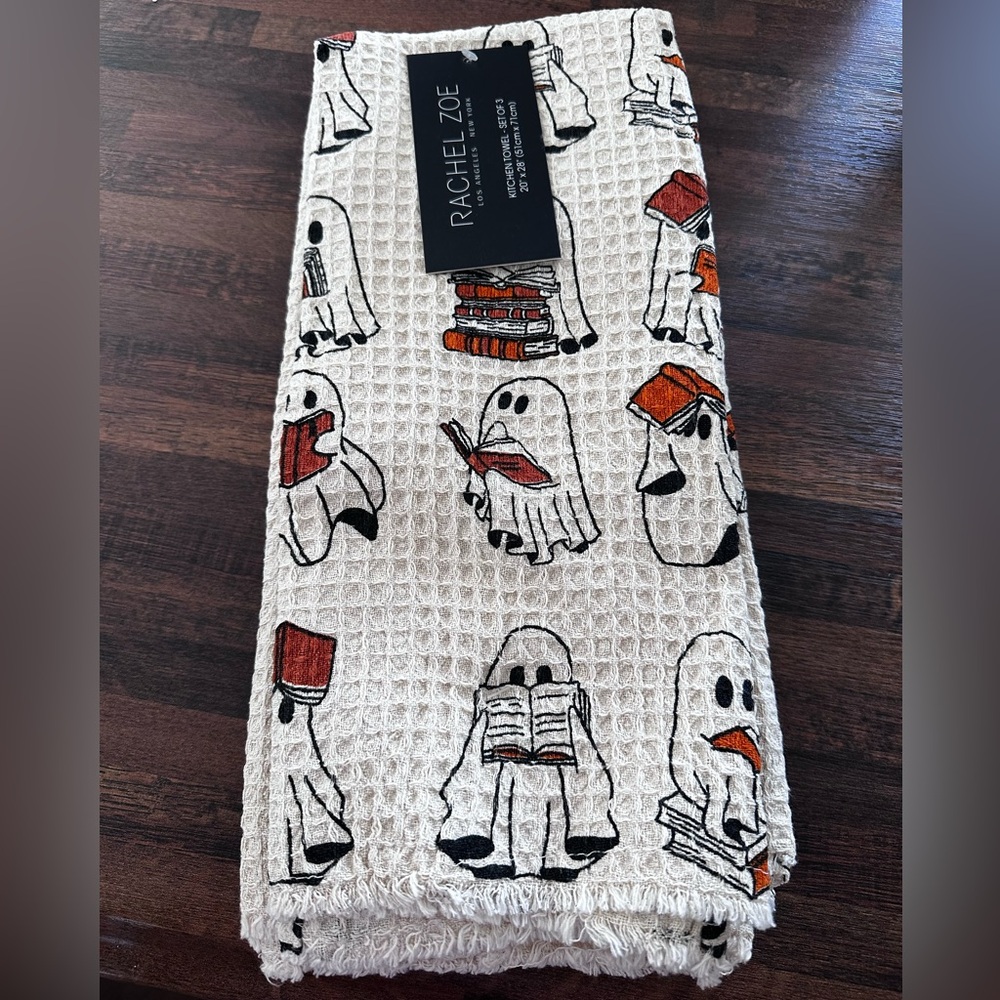 Rachel Zoe Halloween Ghosts & Books Towel Set